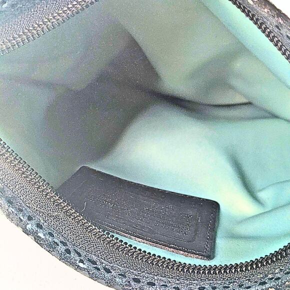 COACH Signature Canvas Python Embossed Patent Leather Swingback Crossbody Bag - Picture 4 of 7